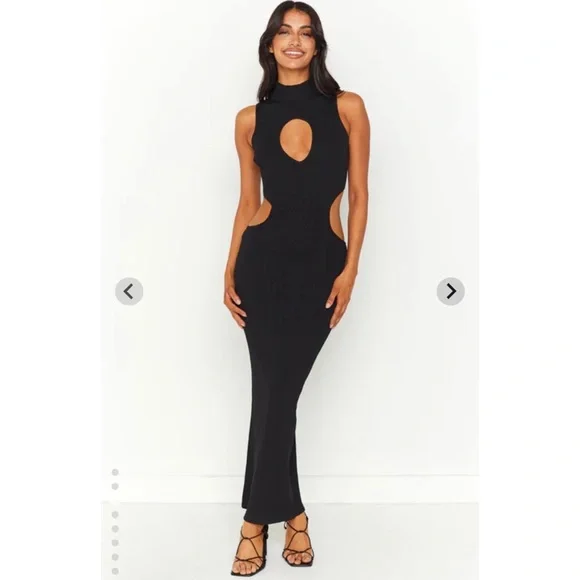 blue dress for baby girl Glam Black Tie Maxi Dress - US 12 main image 1
